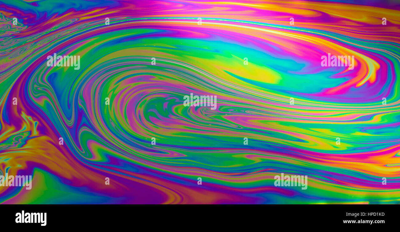 Bulle de savon multicolore psychédélique abstract background Banque D'Images