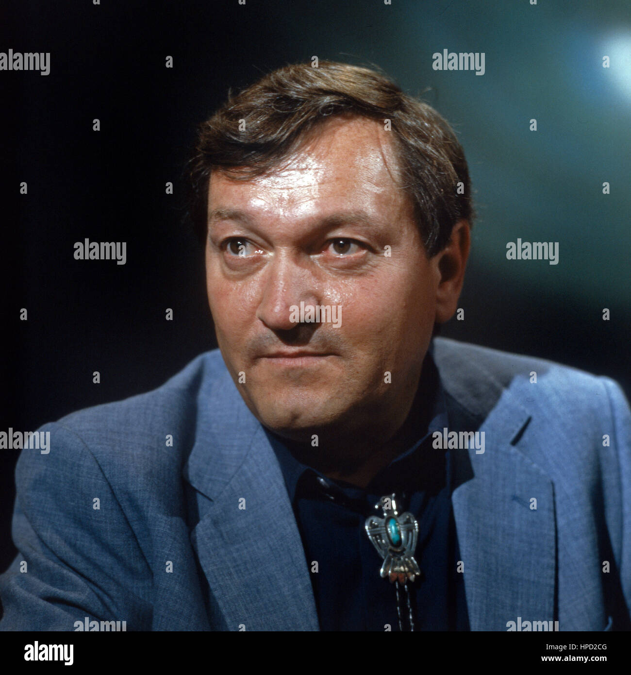 Schweizer Autor Erich von Däniken, Deutschland 1980 er Jahre. L'auteur suisse Erich von Daeniken, l'Allemagne des années 1980. Banque D'Images