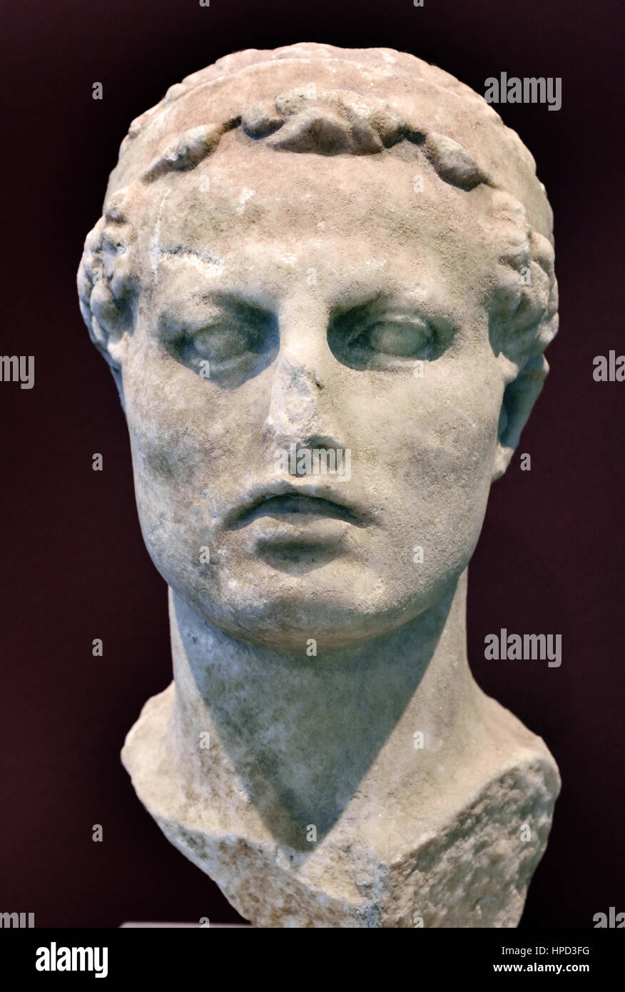 Le Roi Antiochus IV Épiphane. Buste en marbre grec de autour de 175 avant JC. ( ( Antiochus IV 215 BC - 164 BC était un roi grec hellénistique de l'Empire Séleucide à partir de 175 av. J.-C. jusqu'à sa mort en 164 avant JC. ) Banque D'Images