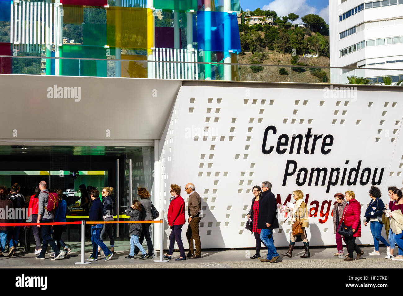 Malaga Malaga, Centre Pompidou. Musée Pompidou Malaga. Le musée est gratuit le dimanche. Banque D'Images