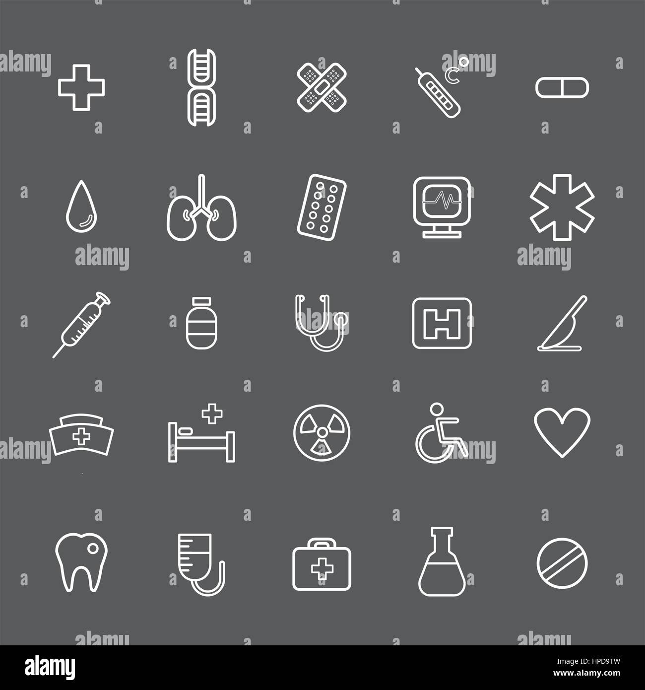 Médical santé collection vecteur icône Illustration de Vecteur