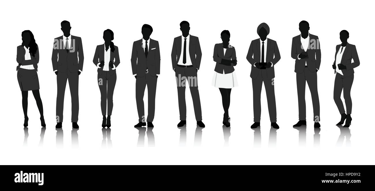 Groupe d'hommes d'affaires collection vector set Illustration de Vecteur