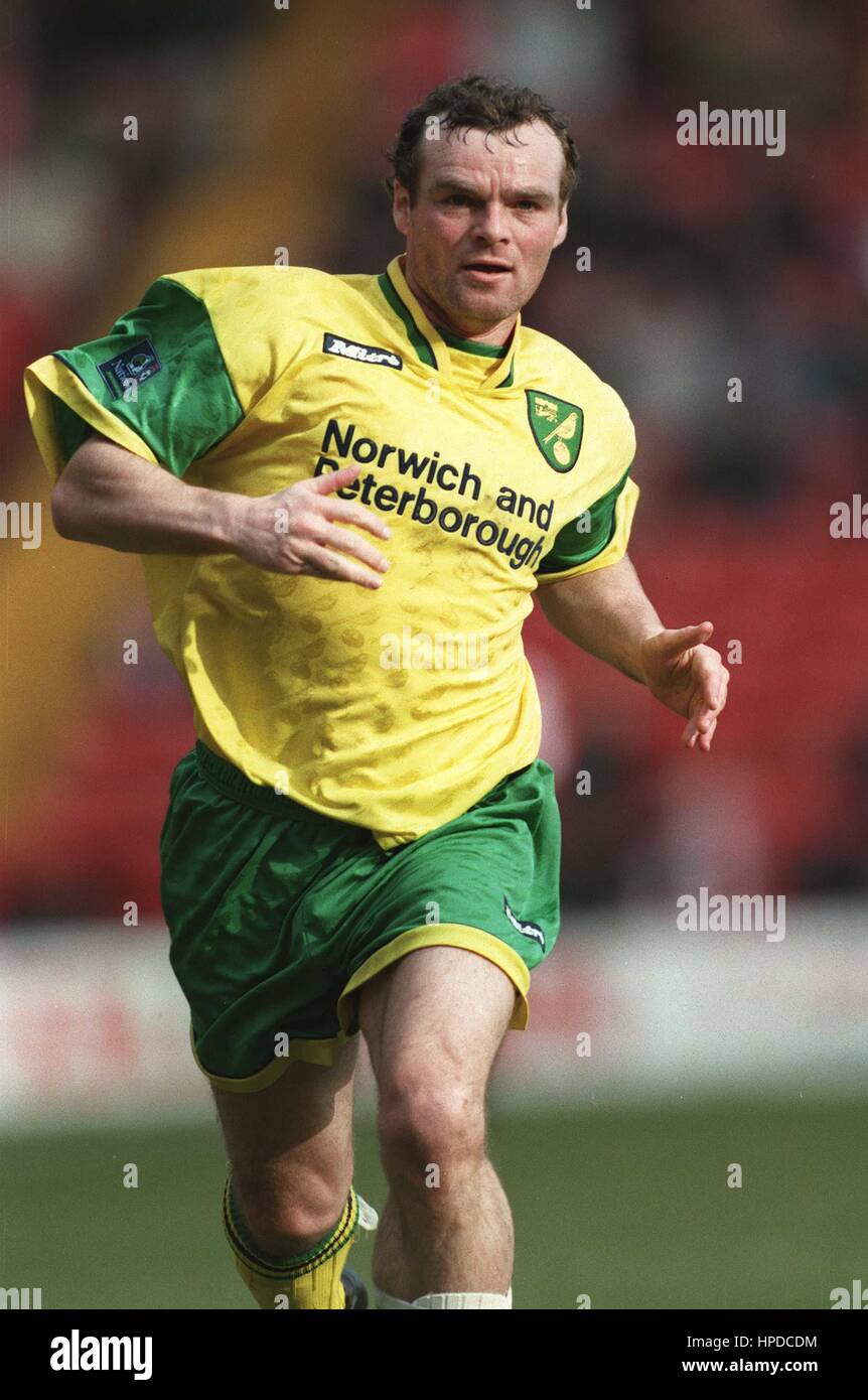 ROBERT FLECK Norwich City FC 11 février 1997 Banque D'Images