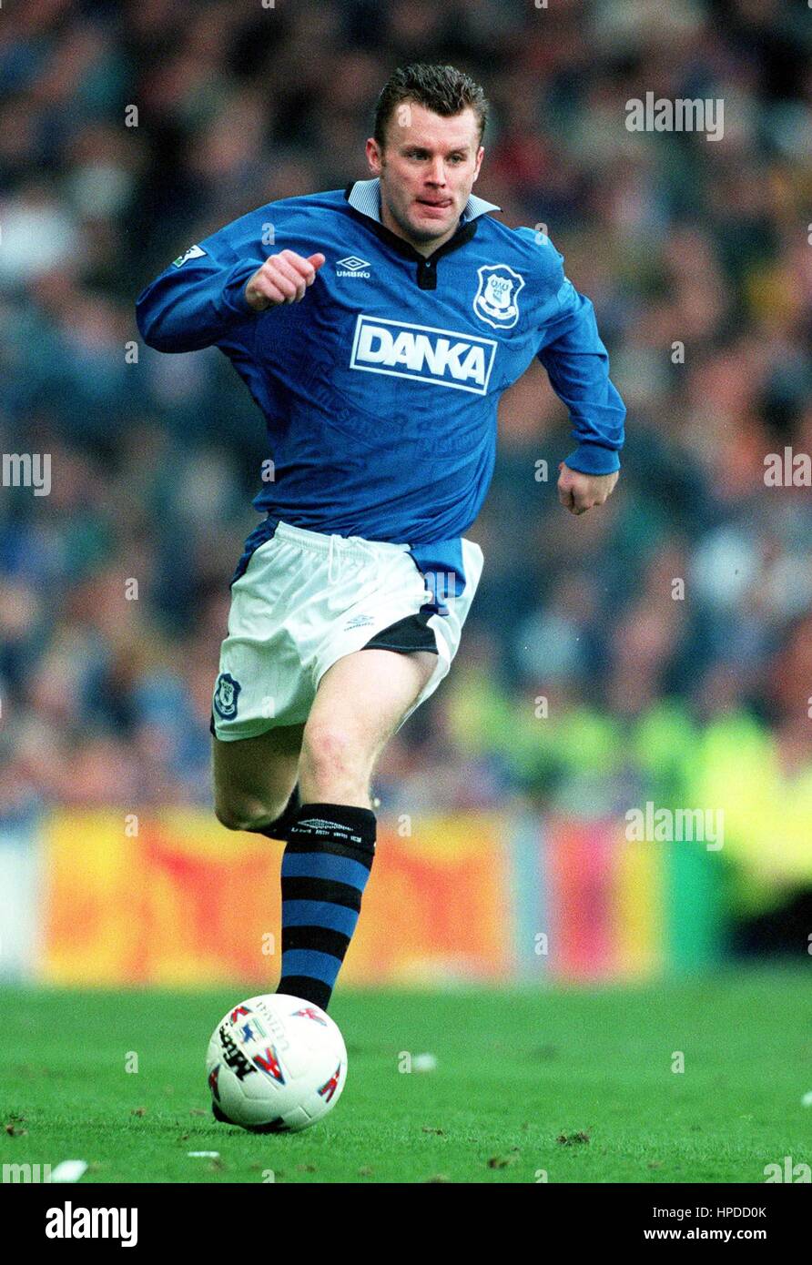 GRAHAM STUART Everton FC 02 mars 1997 Banque D'Images