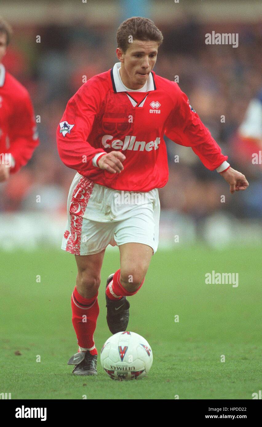 MIDDLESBROUGH FC JUNINHO 04 Mars 1997 Banque D'Images