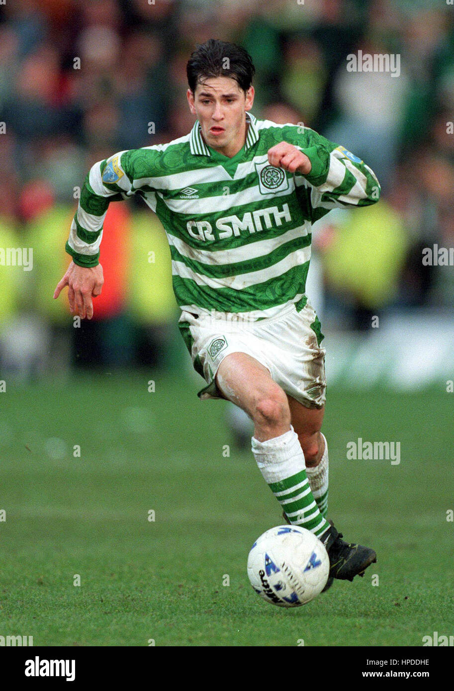 JACKIE MCNAMARA Glasgow Celtic FC 18 mars 1997 Banque D'Images