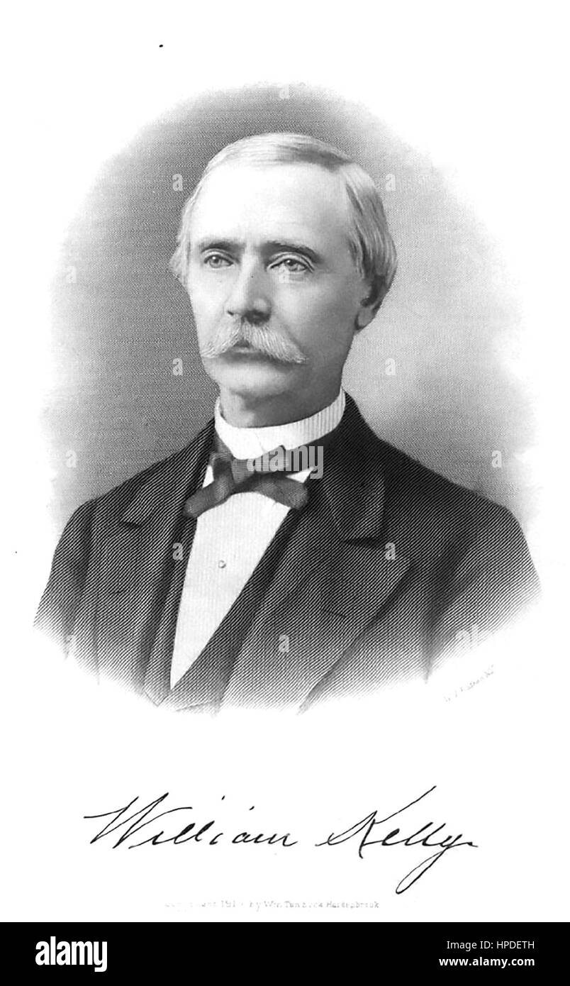 WILLIAM KELLY (1811-1888), inventeur américain d'un processus de production de l'acier semblable à celle brevetée par Henry Bessemer en Angleterre Banque D'Images
