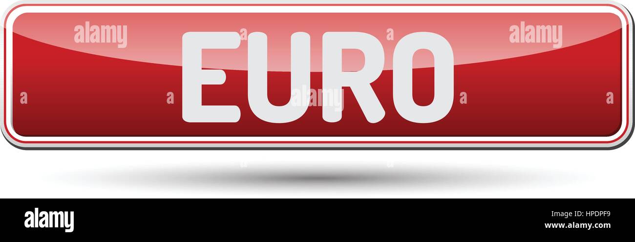 EURO - Résumé beau bouton avec texte. Illustration de Vecteur
