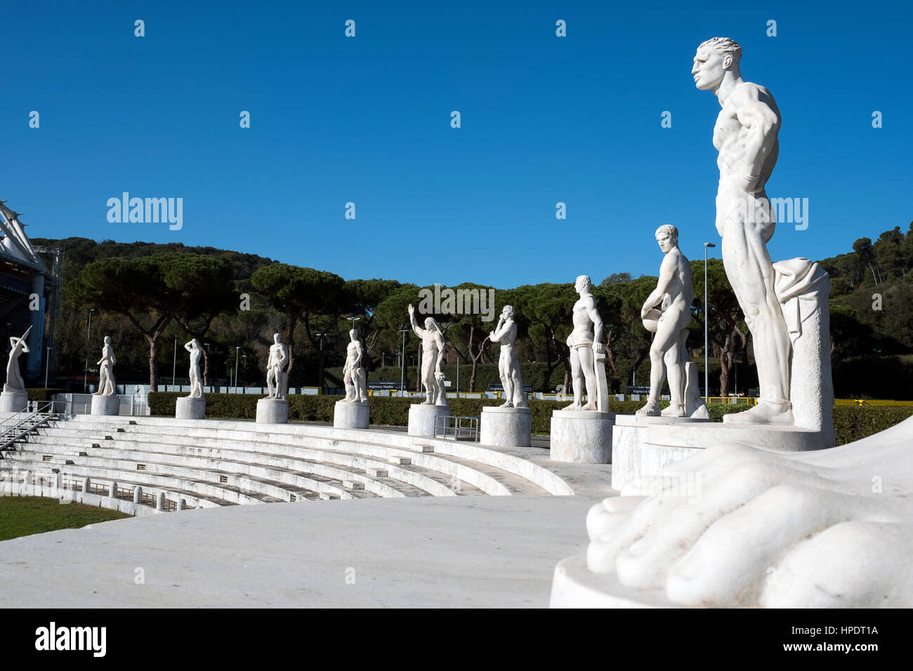 Stadio dei Marmi, Foro Italico. Rome, Italie Banque D'Images