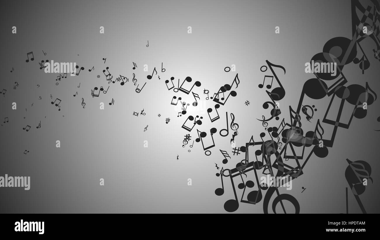 Music notes background Banque d'images noir et blanc - Page 2 - Alamy