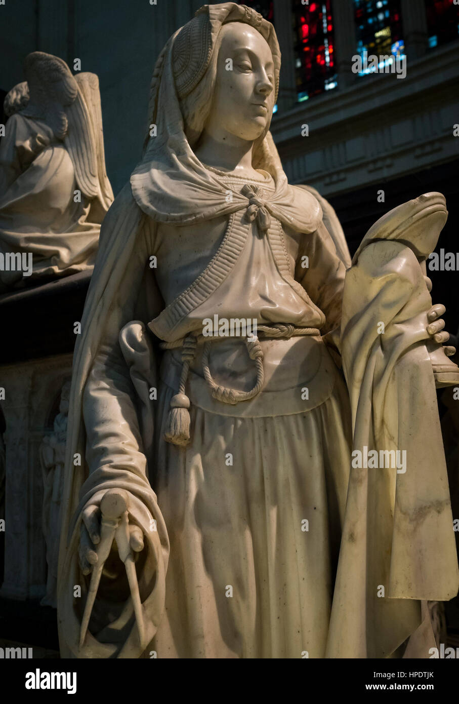 ' La prudence' , tombe de François II, duc de Bretagne et de son épouse Marguerite de Foix, cathédrale Saint-Pierre-et-Saint-Paul, Nantes, France Banque D'Images ' La prudence' , tombe de François II, duc de Bretagne et de son épouse Marguerite de Foix, cathédrale Saint-Pierre-et-Saint-Paul, Nantes, France Banque D'Images