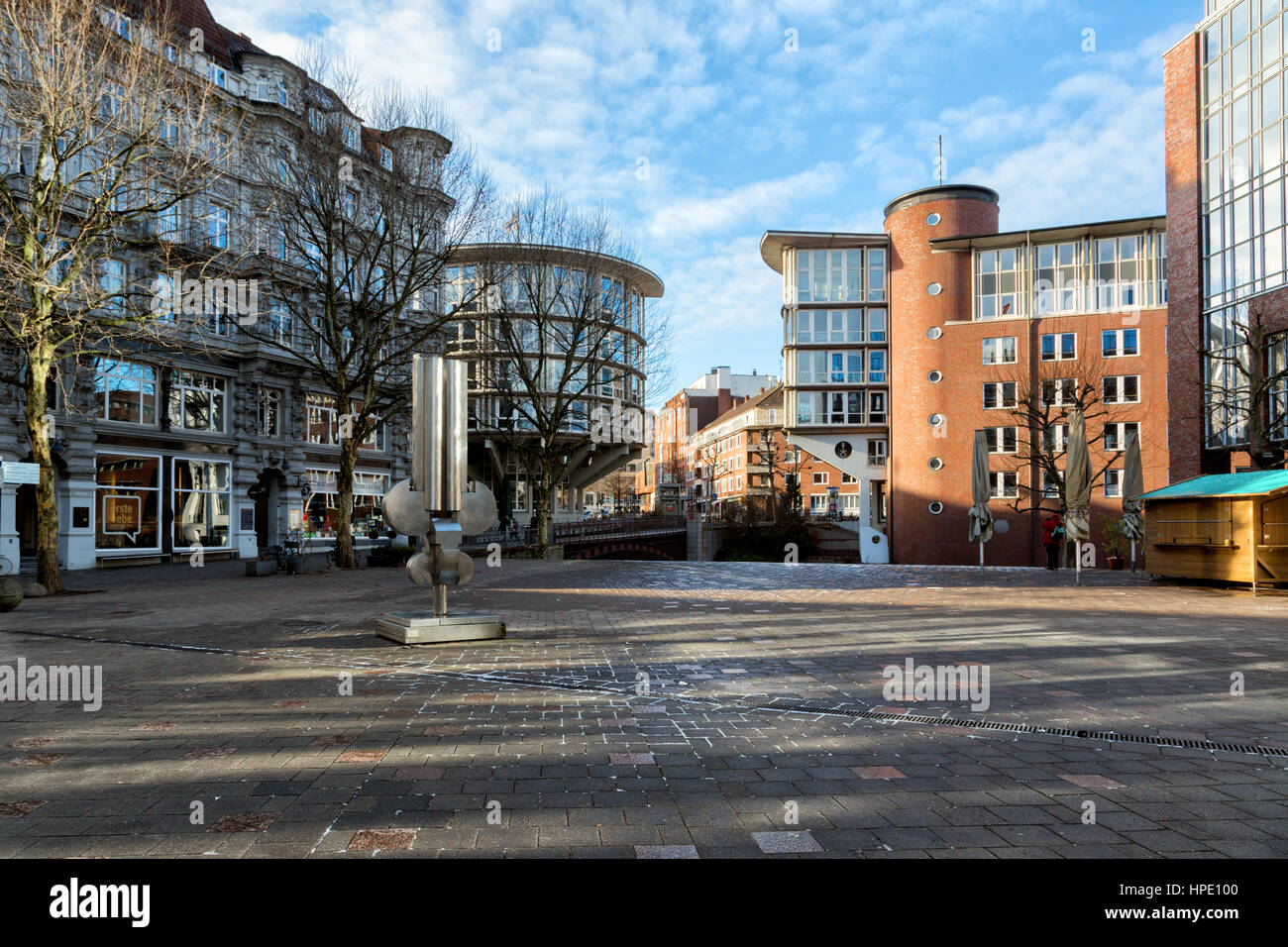 Hambourg (Allemagne) - quartier Neustadt de la ville, entre l'Admiralitatstrasse Bleichenfleet et Alster Banque D'Images