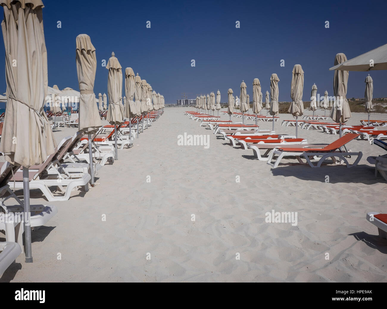 Plage publique de Saadiyat,Abu Dhabi Banque D'Images