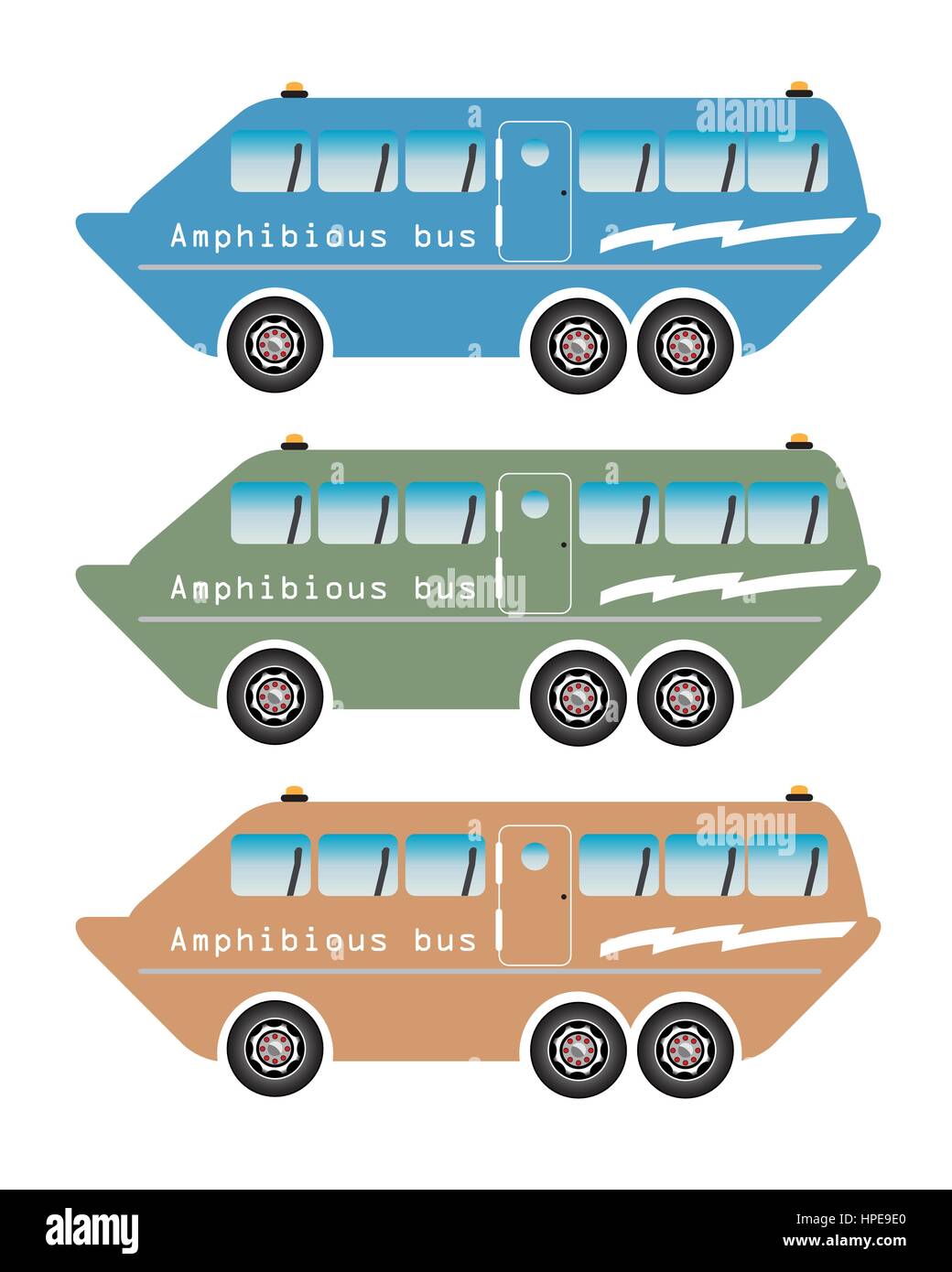 Amphibian bus Banque d'images vectorielles - Alamy