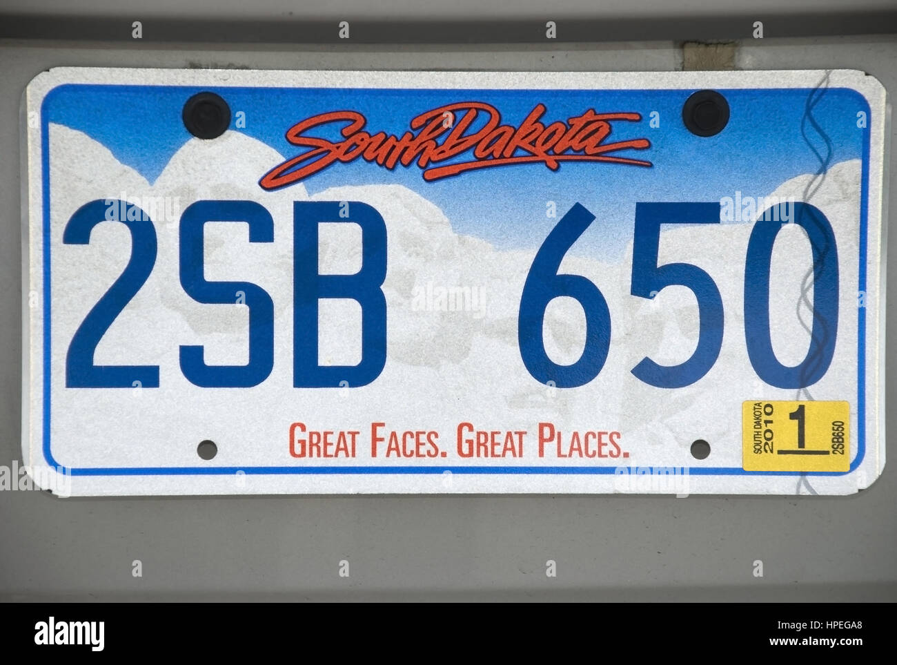 Autokennzeichen, USA - la plaque de numéro de voiture, USA Banque D'Images