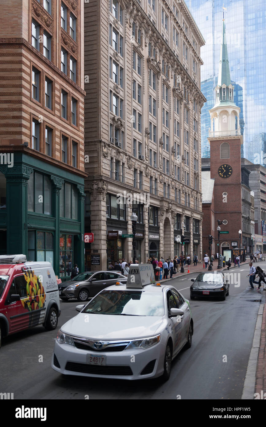 Washington Street, Boston, à la réunion du Sud vers l'ancienne chambre Banque D'Images