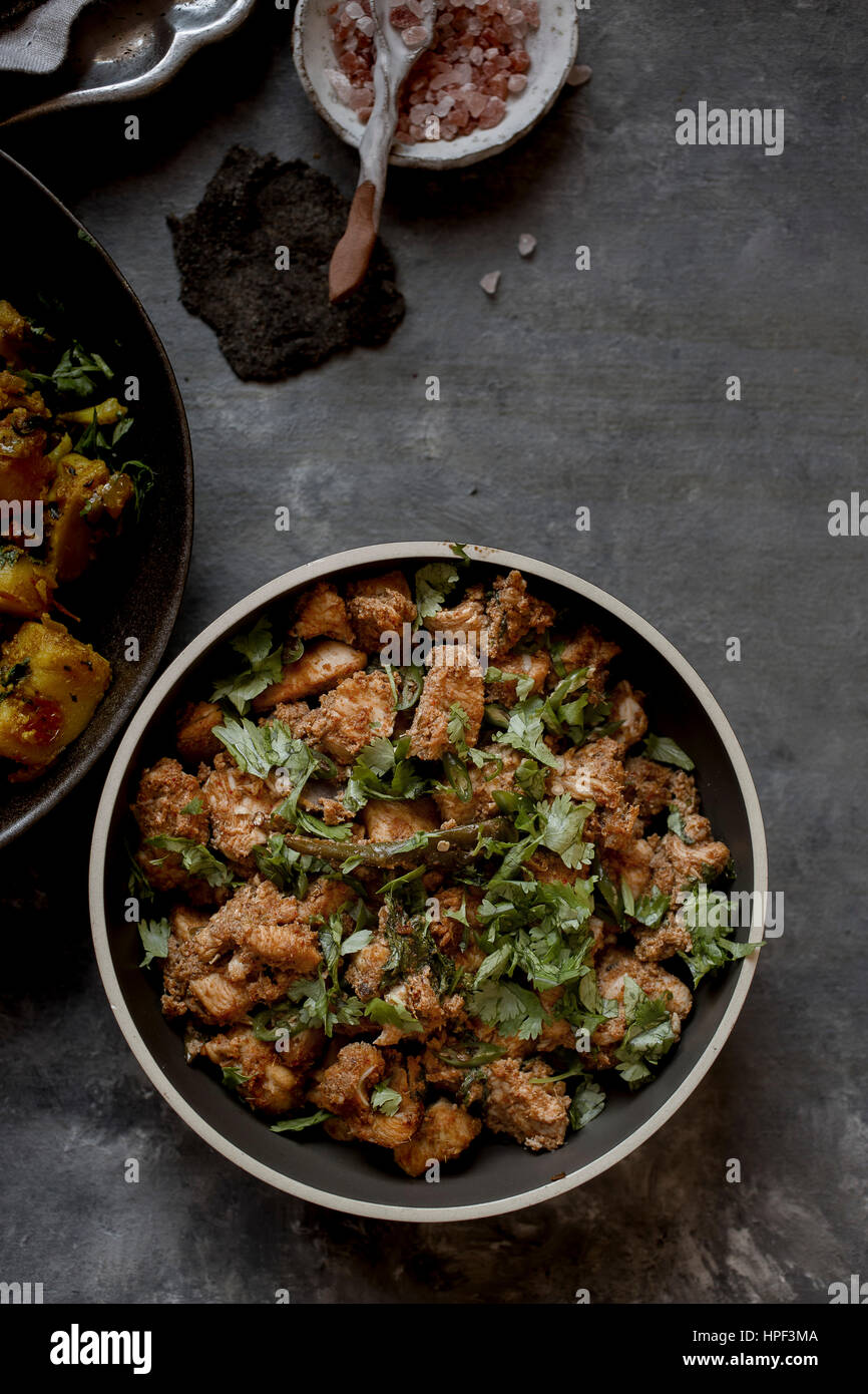 Poulet au Curry Banque D'Images