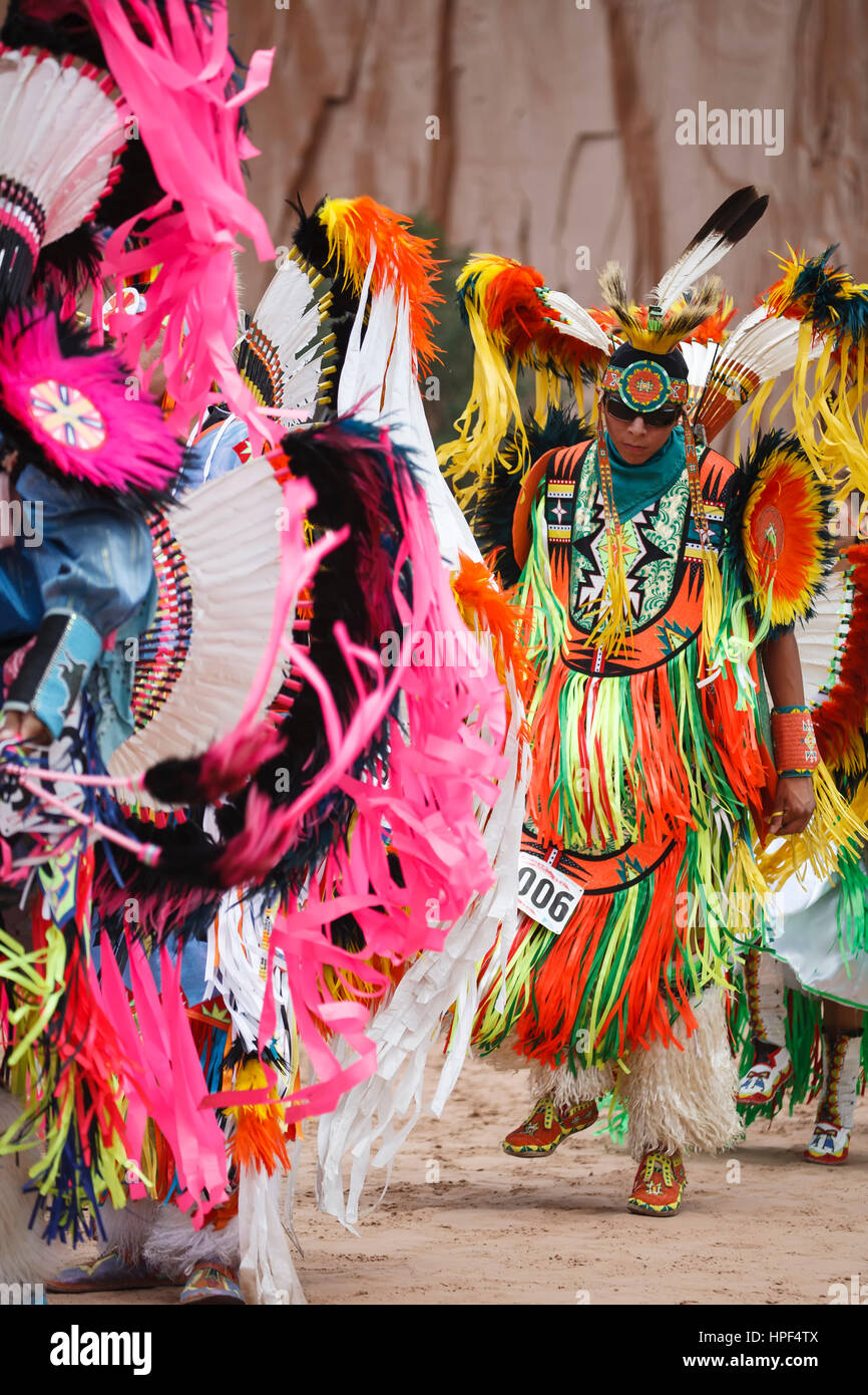 Danseurs indiens, Pow Wow, Gallup Inter-Tribal Ceremonial, Nouveau Mexique USA Banque D'Images