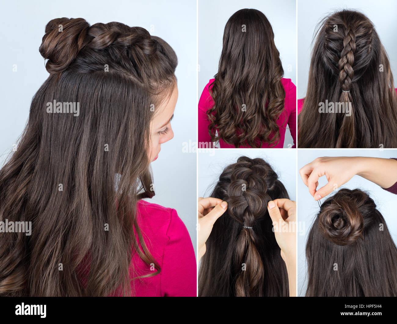 Coiffure Chignon Torsadé Moderne Et Dune Tresse Avec Les