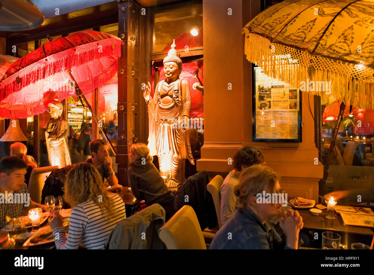 L'Amrit. Restaurant Indien. Oranienburgerstrasse, 50.Berlin. Allemagne Banque D'Images