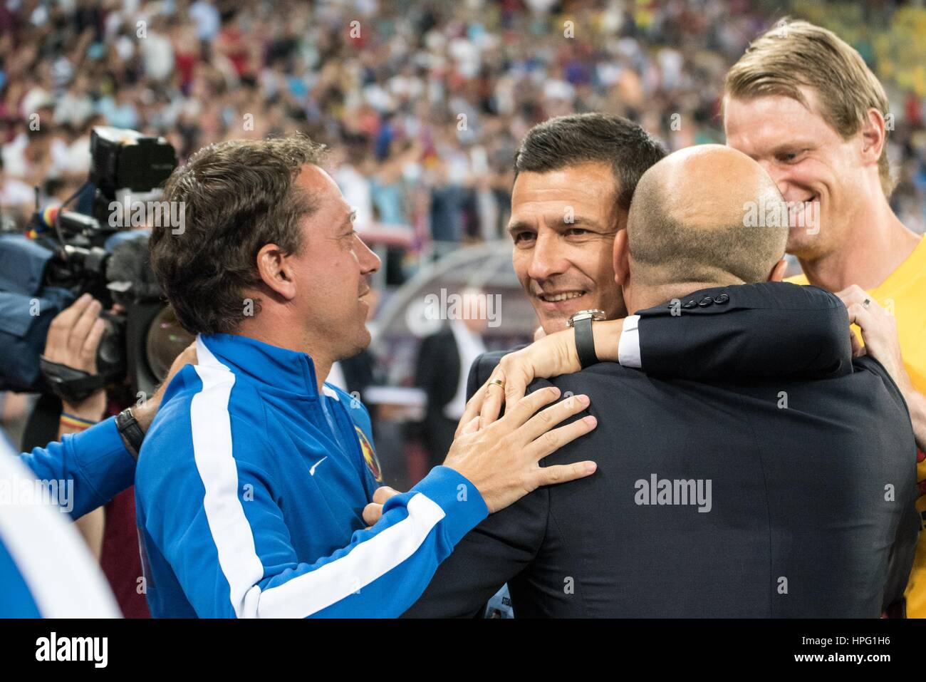 31 mai 2015 : l'entraîneur de Costantin Galca FCSB à la fin de la Cupa Romaniei Timisoreana finales (2014-2015 Roumanie Tasse Timisoreana finales) match entre FC Universitatea Cluj ROU et FC Steaua Bucarest ROU au niveau national Arena, Bucarest, Roumanie ROU. Foto : Catalin Soare Banque D'Images