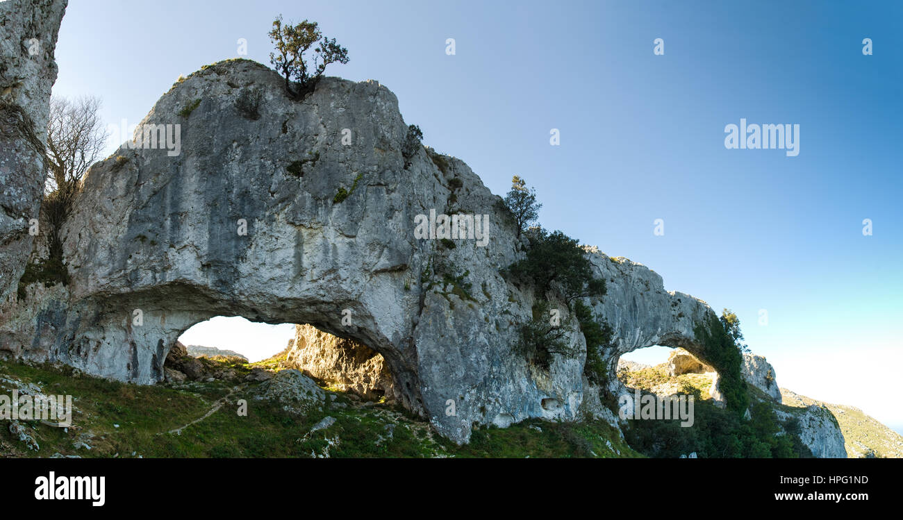 Voir des yeux du diable en Oriñon Banque D'Images