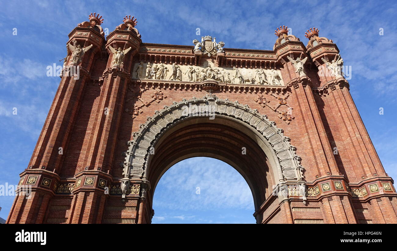 Arco de Triunfo à Barcelone, Espagne Banque D'Images