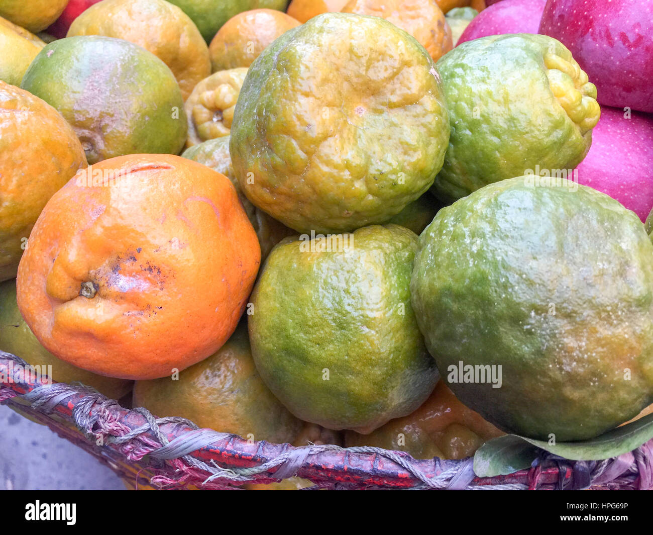 Népal la chaux ou mandarin orange sur l'écran. Banque D'Images