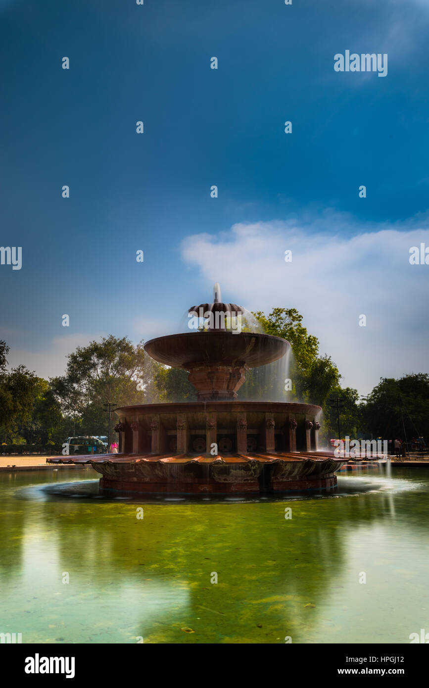 Fontaine à la porte de l'Inde, New Delhi, Inde Banque D'Images