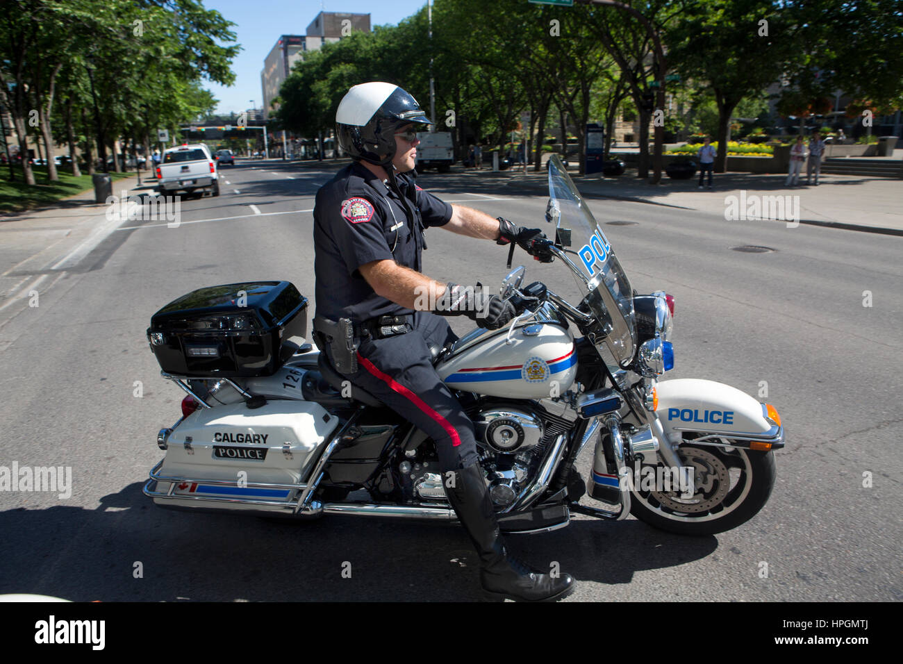 Agent de police moto canadienne Banque D'Images