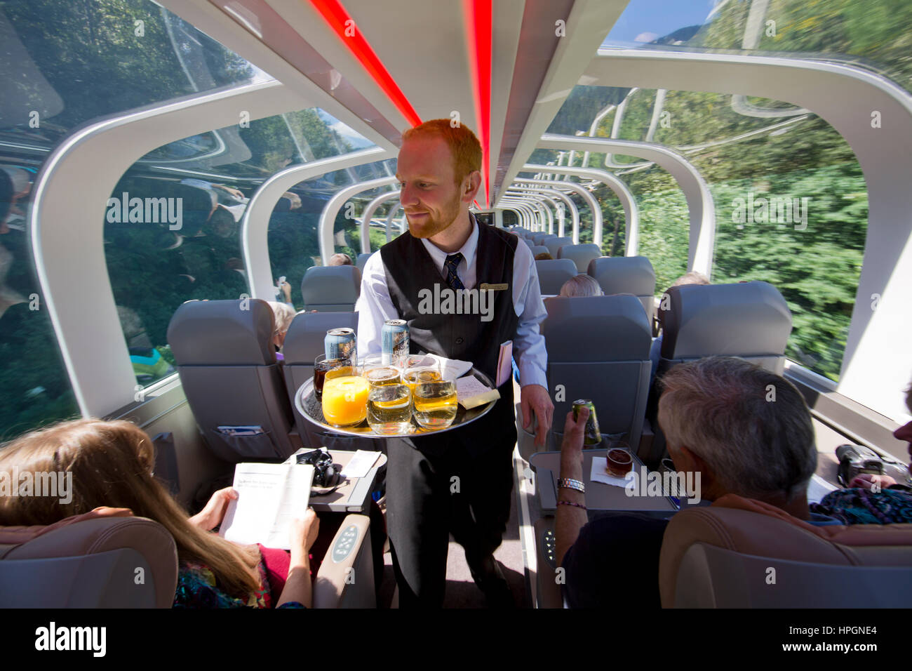 Train Rocky Mountaineer, Canada Banque D'Images