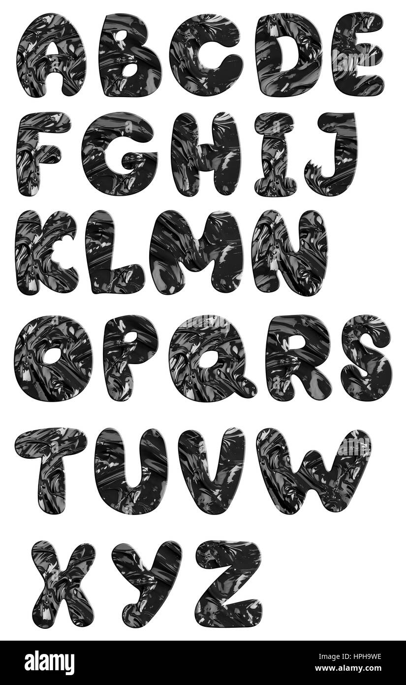 alphabet de l’huile Banque D'Images