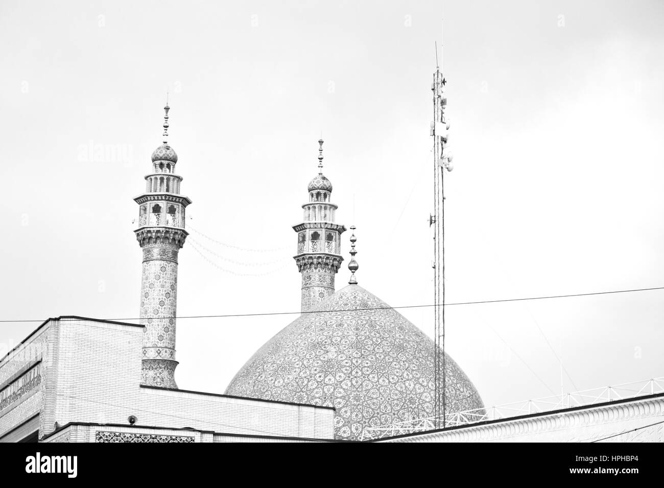 Flou dans l'Iran et l'ancienne religion mosquée architecture perse Banque D'Images