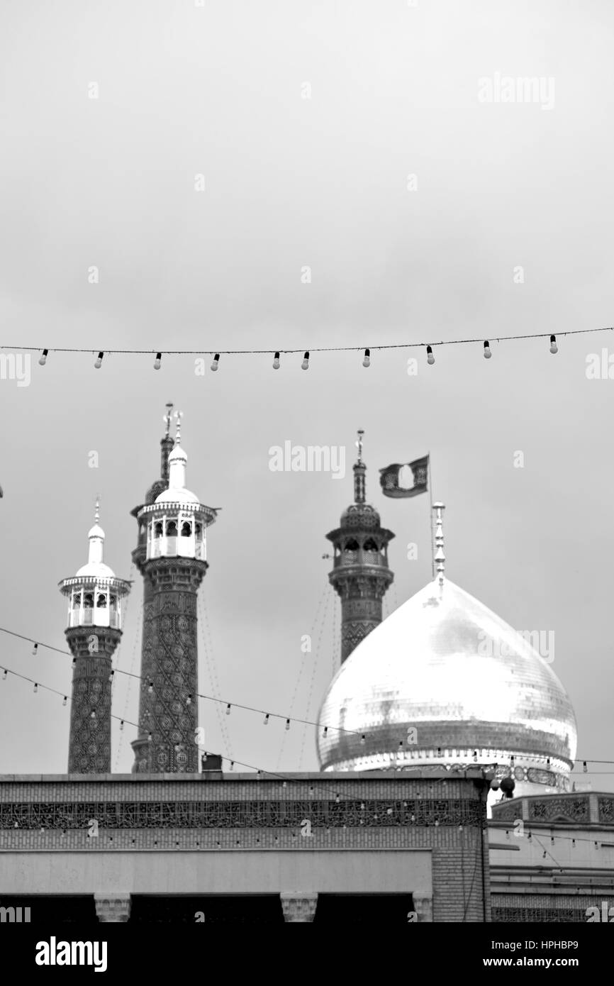 Flou dans l'Iran et l'ancienne religion mosquée architecture perse Banque D'Images