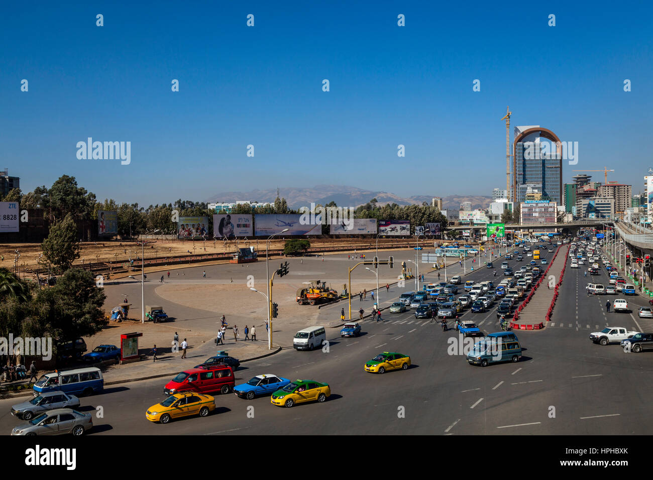 Meskel Square, Addis-Abeba, Ethiopie Banque D'Images