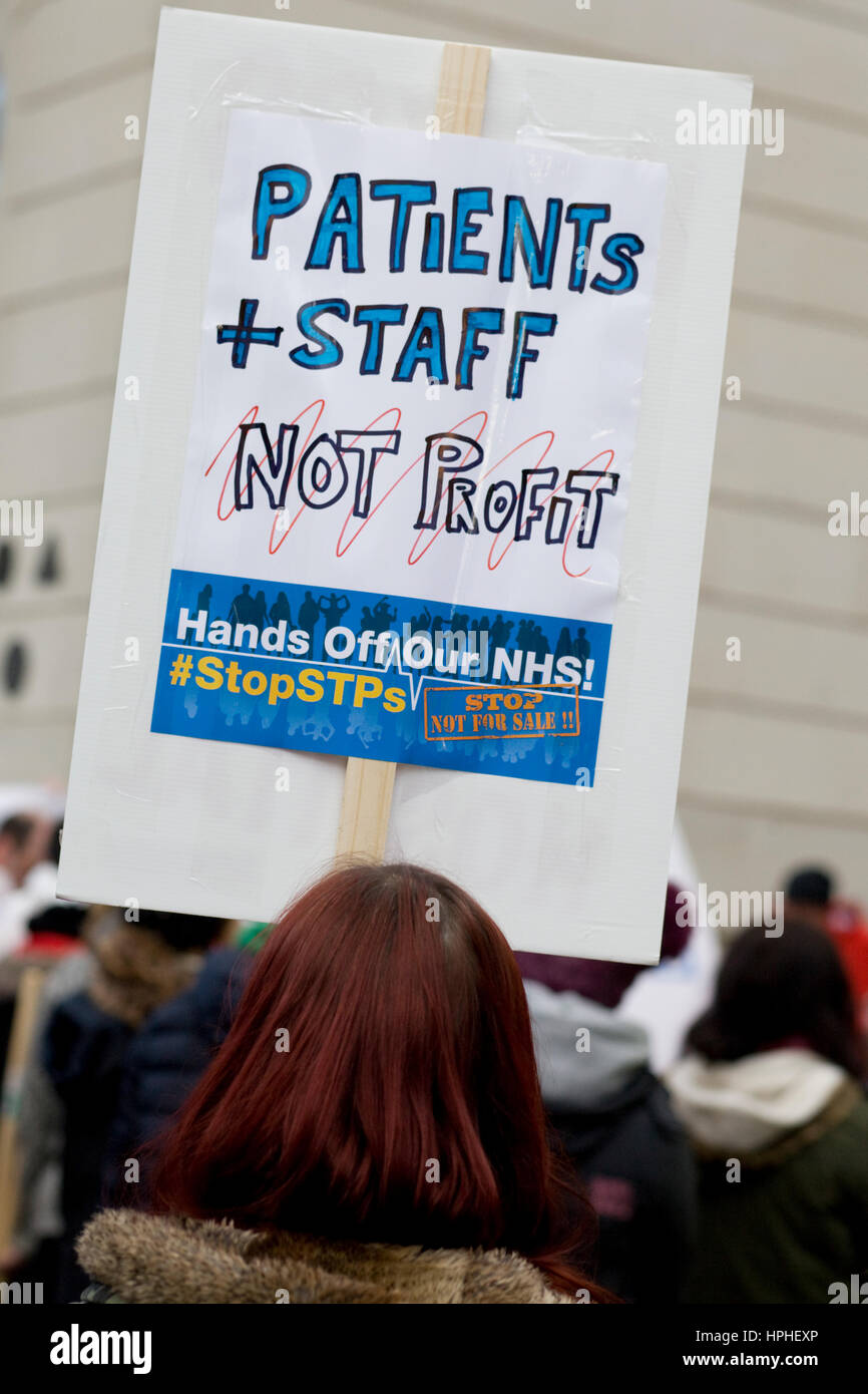 Hands off notre protestation NHS Downing Street London Banque D'Images