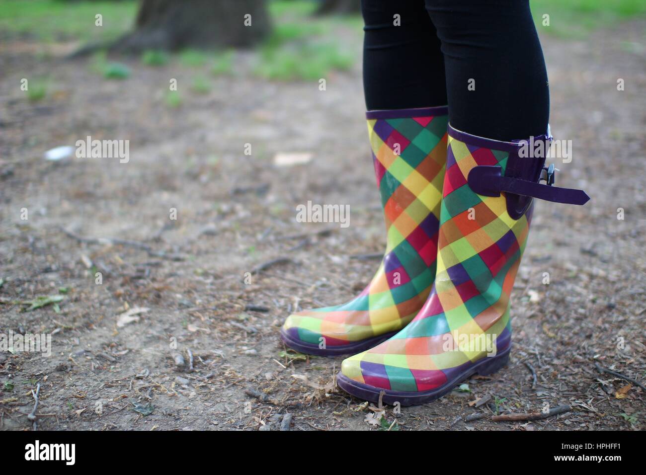 Bottes de pluie colorées Photo Stock - Alamy