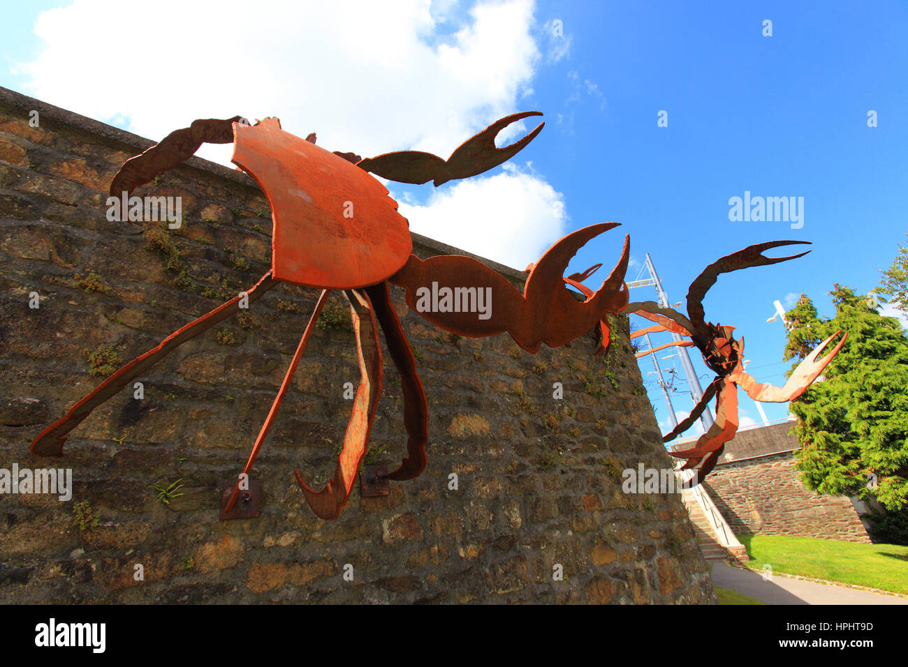 France, Bretagne, Finistère, Brest. Art urbain Banque D'Images