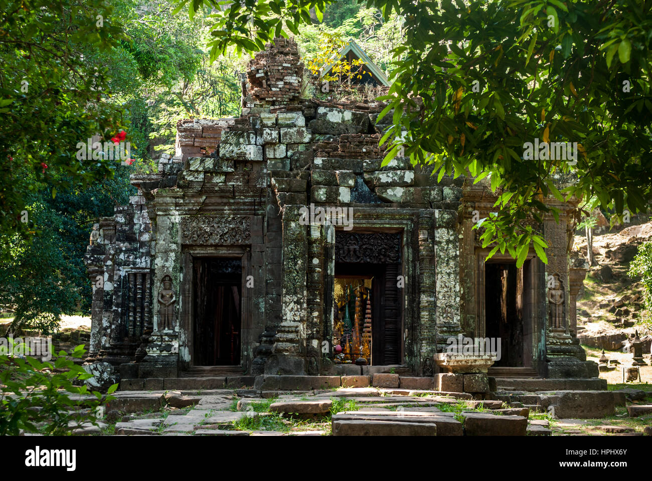 Wat Phu au sud du Laos Banque D'Images