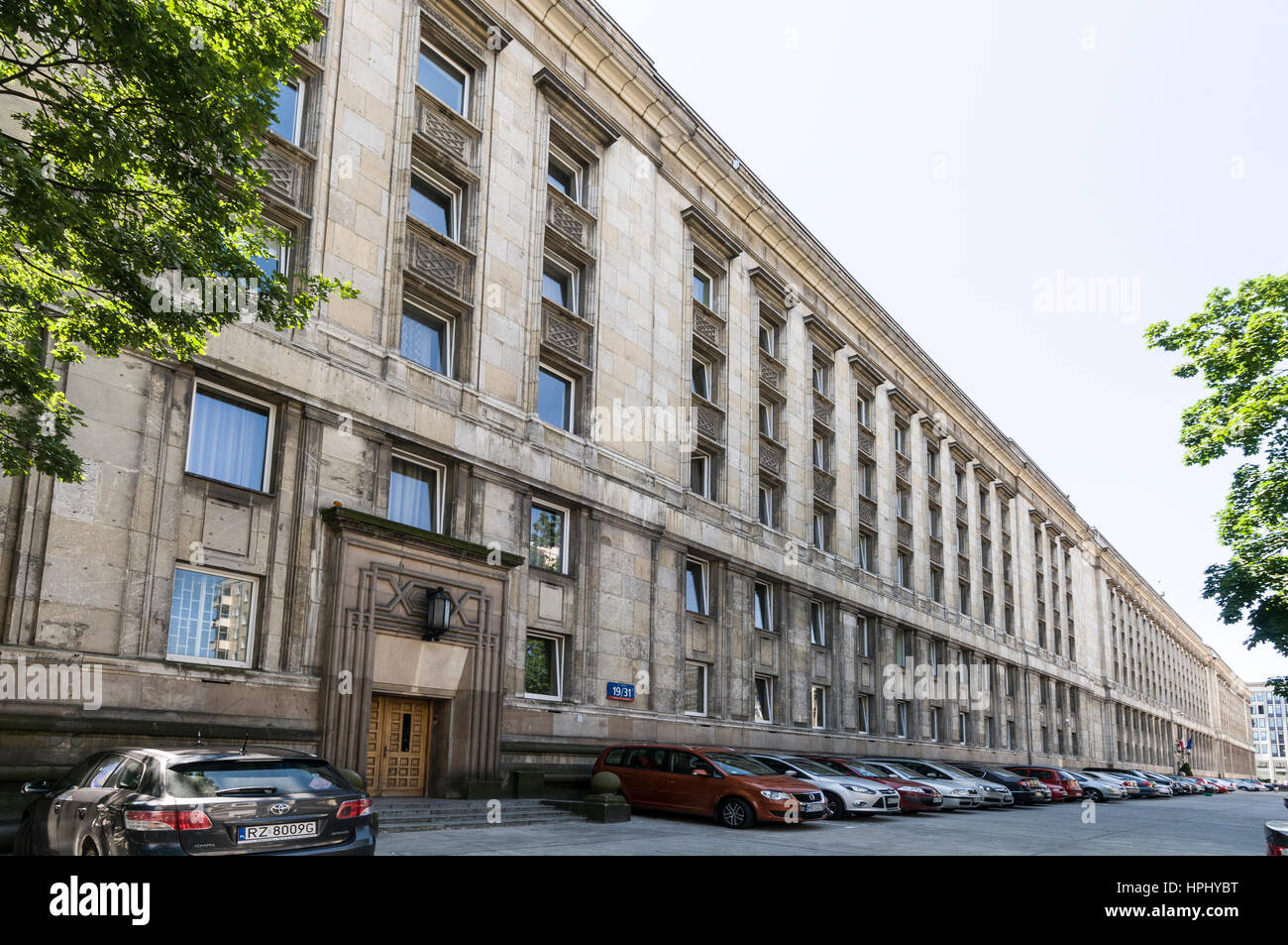 Ministerstwo Rolnictwa i rozwoju Wsi - Ministère de l'Agriculture et du développement rural dans la rue Wspolna,Varsovie, Pologne Banque D'Images