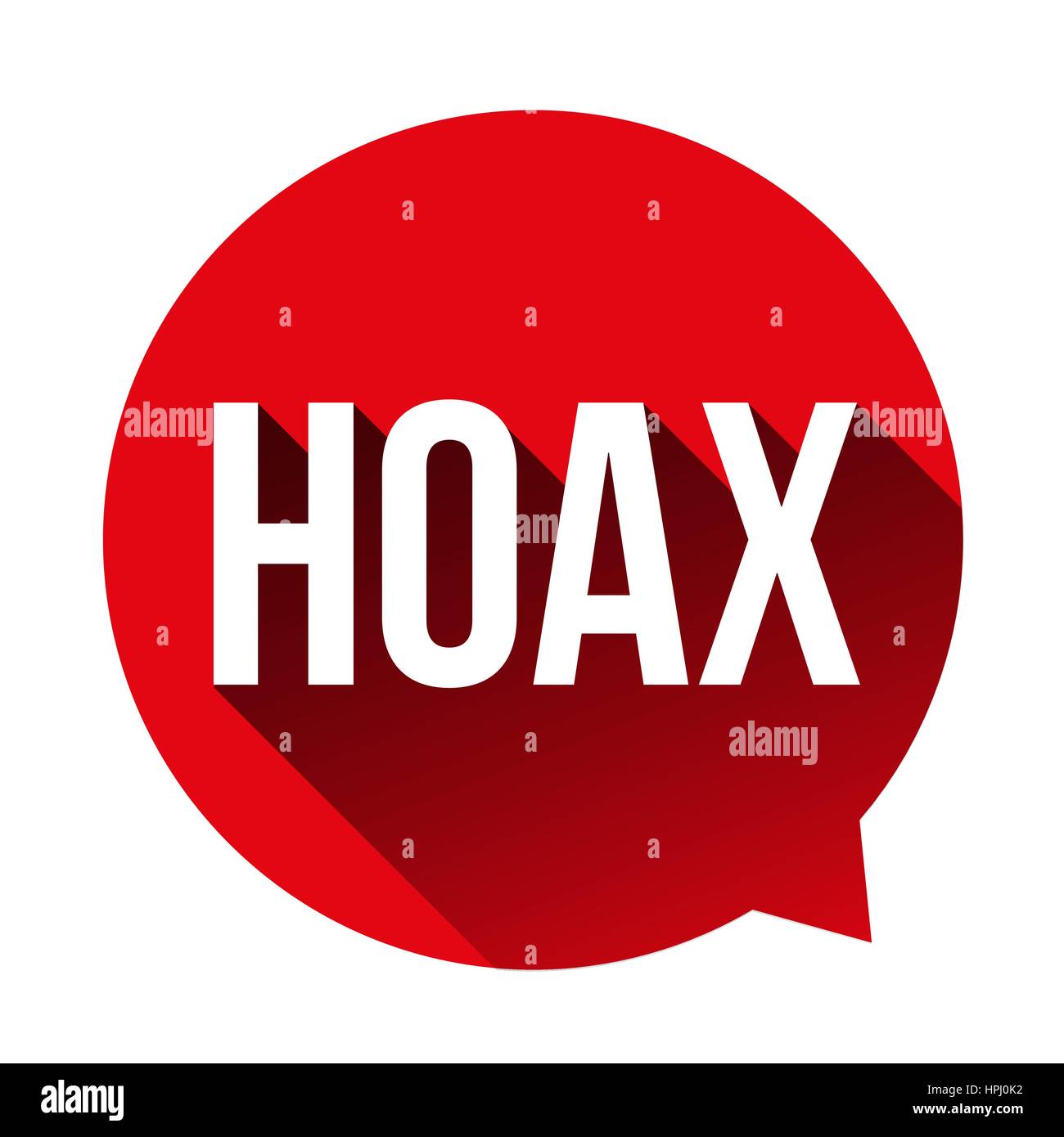 Bulle de dialogue d'alerte Hoax Image Vectorielle Stock - Alamy