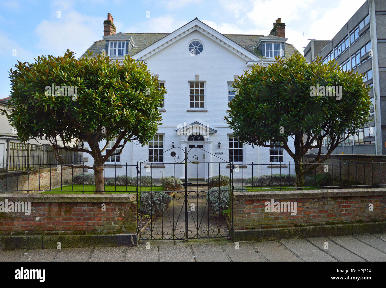 Phoenix House, Penzance, Cornwall. Anciennement le bureau du registre de Penzance. C'est ici en 1937 que le poète Dylan Thomas épouse Caitlin Macnamara Banque D'Images