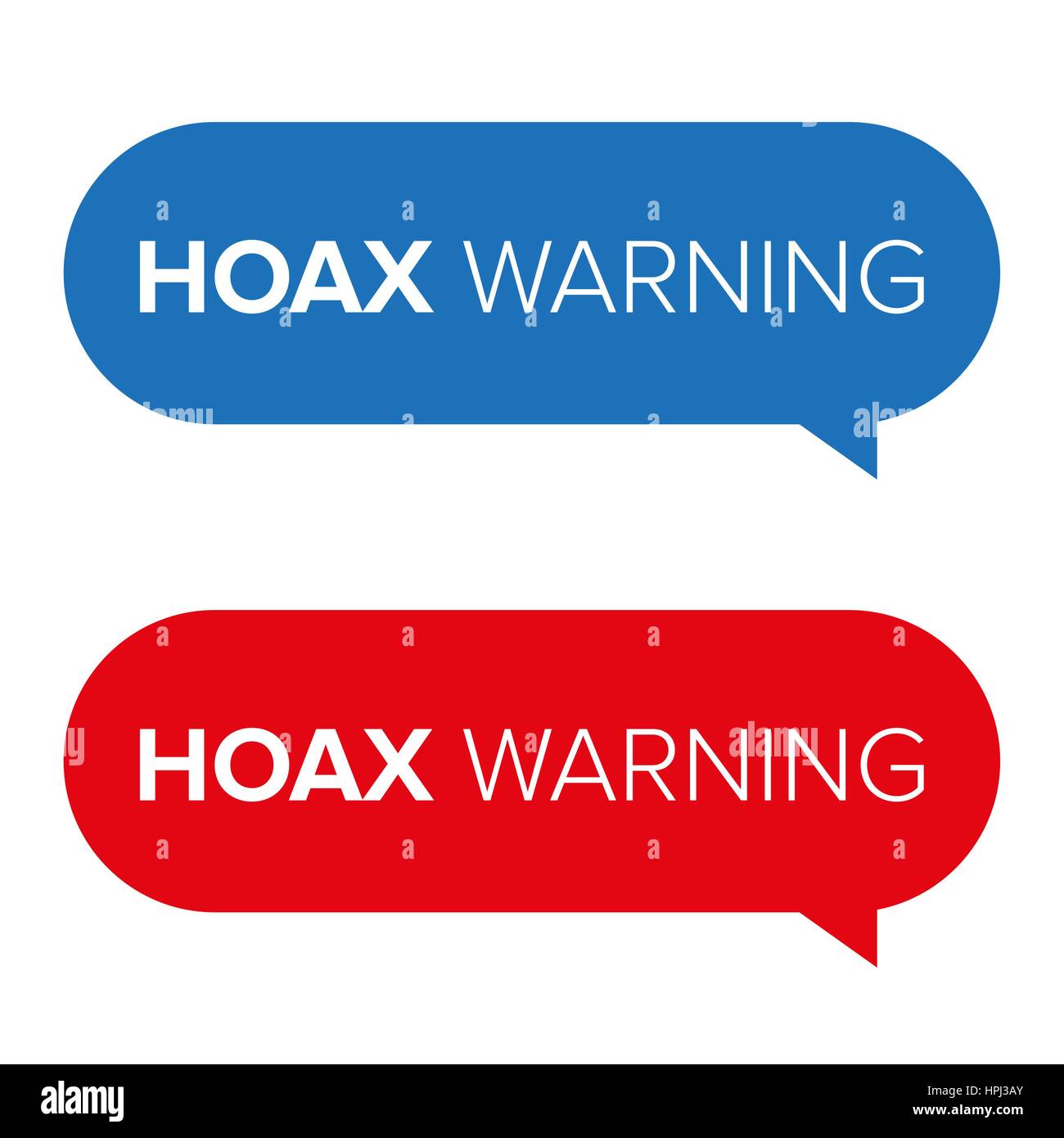Bulle de dialogue d'alerte Hoax Illustration de Vecteur
