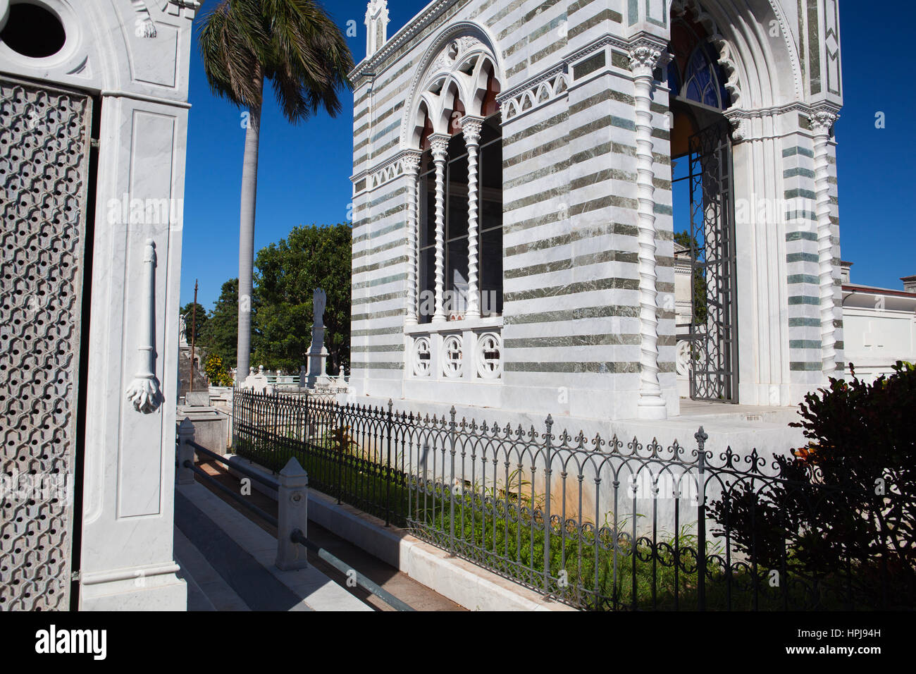 La Havane, Cuba - Janvier 21,2017 : Nécropole Cristobal Colon.Le principal cimetière de La Havane. Le cimetière Colon a été fondée en 1876 dans le Vedado neighbou Banque D'Images