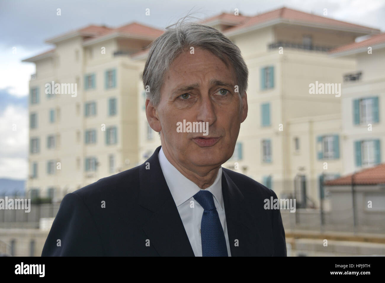 Philip Anthony Hammond MP - Chancelier de l'échiquier - Au cours d'une visite à Gibraltar en 2016. La visite a été tout en en tant que ministre des Affaires étrangères. Banque D'Images