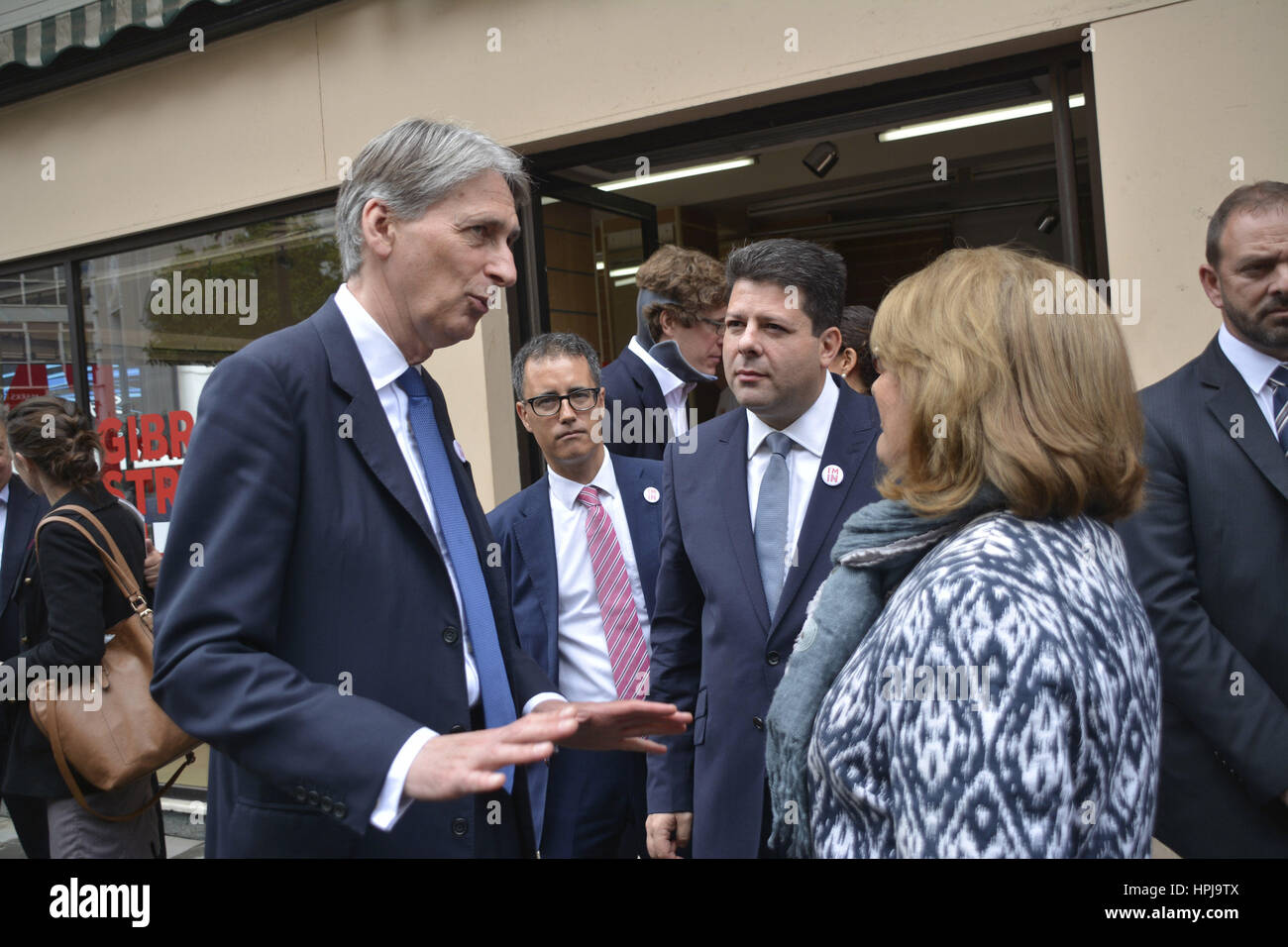 Philip Anthony Hammond MP - Chancelier de l'échiquier - Au cours d'une visite à Gibraltar en 2016. La visite a été tout en en tant que ministre des Affaires étrangères. Banque D'Images