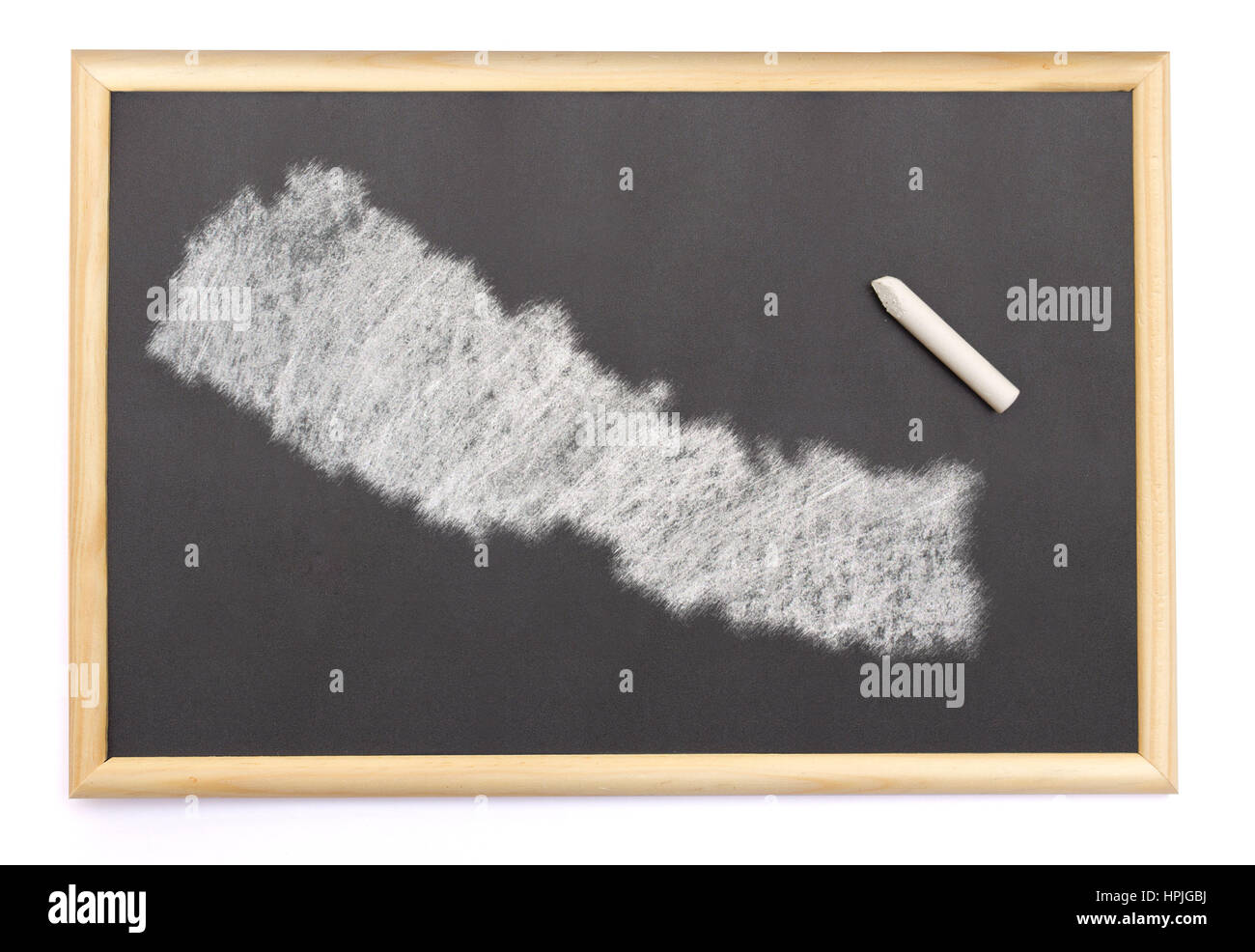 Un tableau avec une craie et la forme de l'Afghanistan sur. (Série) Banque D'Images