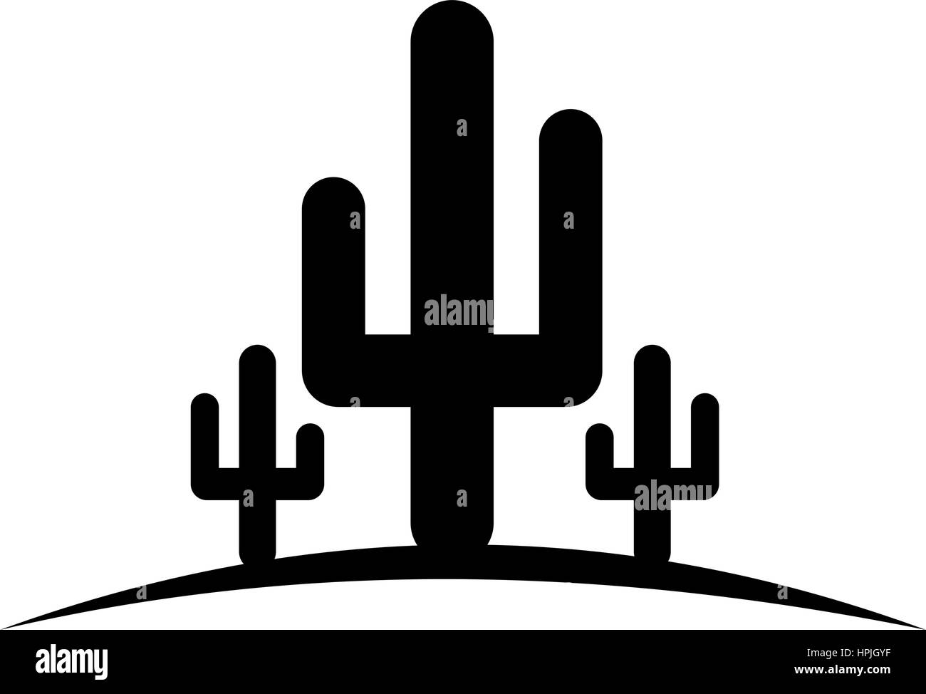 Logo de cactus Illustration de Vecteur