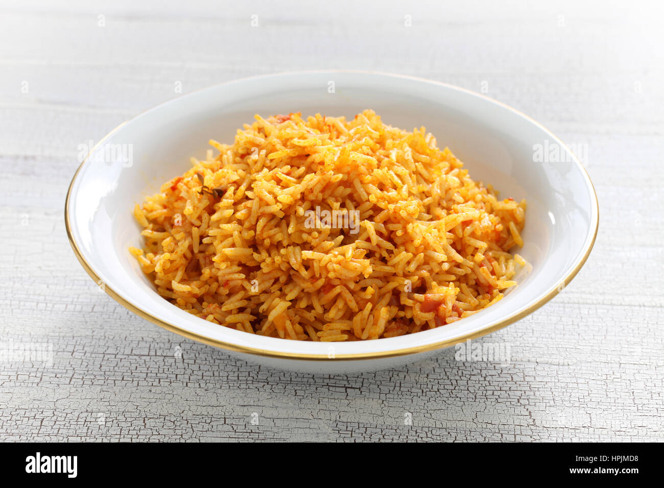 Riz jollof, la cuisine de l'Afrique de l'ouest Banque D'Images