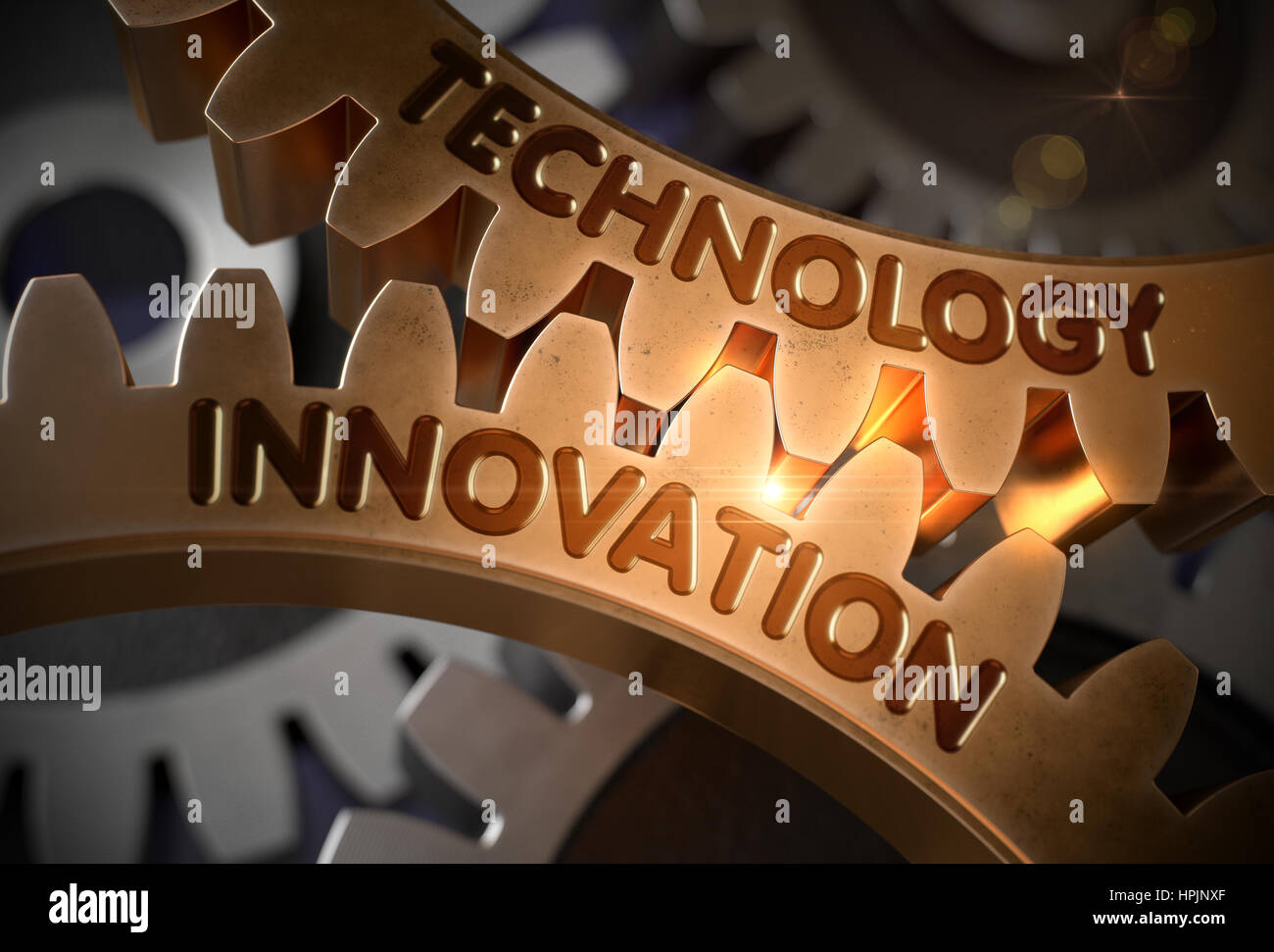 L'innovation technologique. 3D. Banque D'Images
